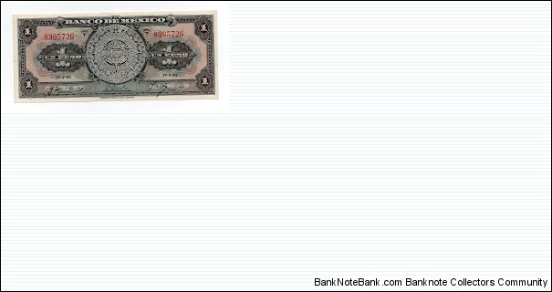 1 PESO BANCO DE MEXICO Banknote