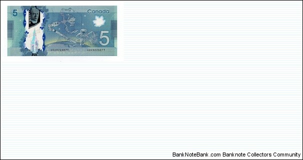 5 DOLLARS BANK OF CANADA POLYMER Banknote