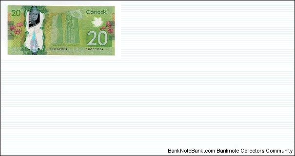 20 DOLLARS BANK OF CANADA POLYMER Banknote