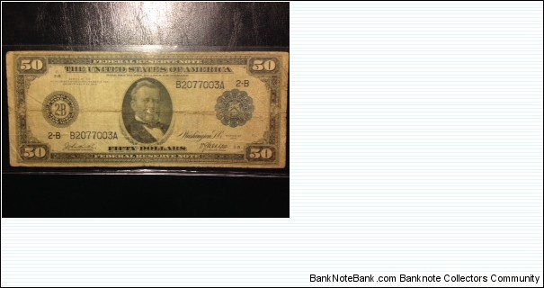 A nice 1914 $50 FRN with the Burke-McAdoo signature combination Banknote