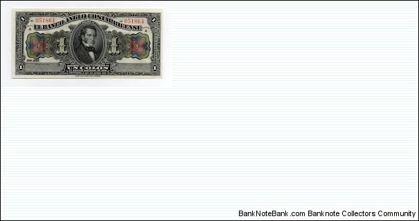 1 Colon El Banco Anglo Costarricense Banknote