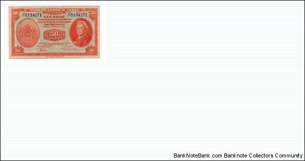 50 Cents Netherlands-indie Banknote