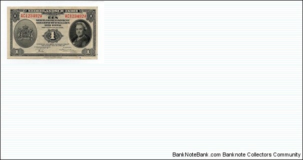 1 Gulden Netherlands-indie Banknote