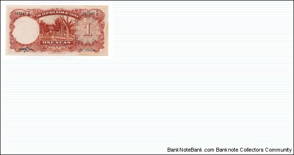 Banknote from China year 1936