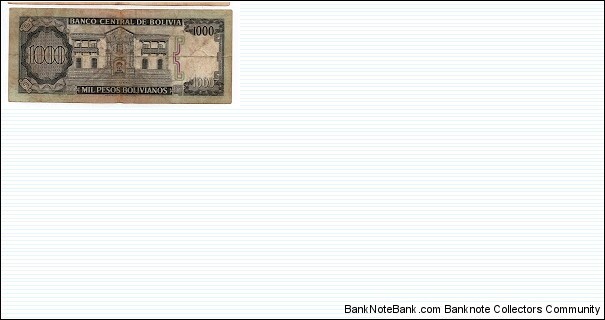 Banknote from Bolivia year 1982