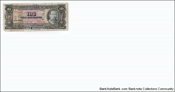 100 Bolivianos Banco Central de Bolivia Banknote