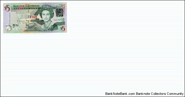 5 Dollars Eastern Caribbean Central Bank Banknote