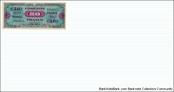 50 Francs Allied Military Currency Banknote
