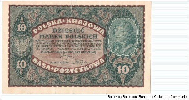 10 Marek(1919) Banknote