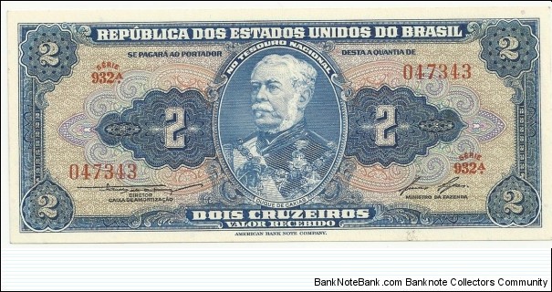 Brasil 2 Cruzeiro Serie A Banknote
