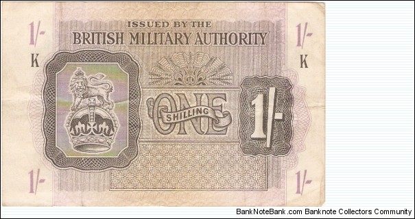 British Military Authority 1 Shilling Banknote