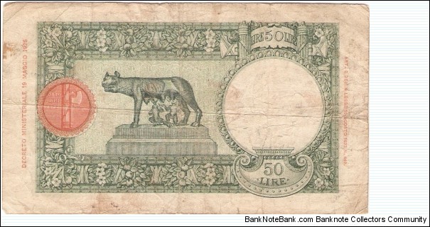 Banknote from Eritrea year 1939
