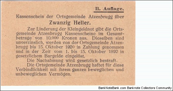 Banknote from Austria year 1920