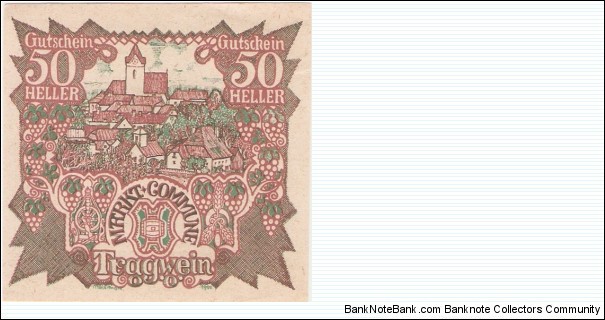 Notgeld Tragwein 50 Heller Banknote