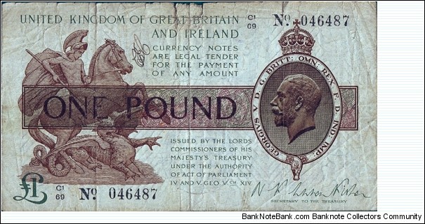 Great Britain N.D. 1 Pound.

One of the few true British banknotes. Banknote