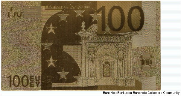 Novelty gold 100 euro note Banknote