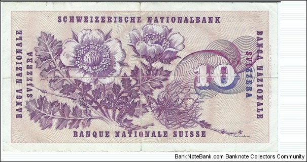 Banknote from Switzerland year 1973