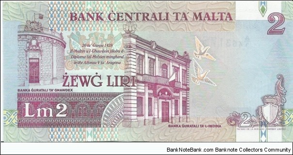 Banknote from Malta year 1994