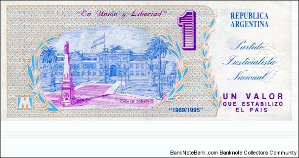 Banknote from Argentina year 1995