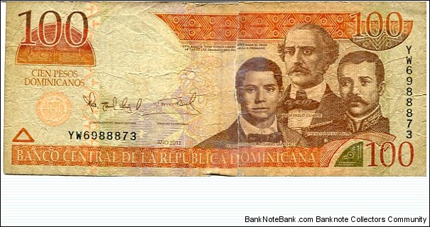 100 Pesos Dominicanos__
pk# 184 Banknote