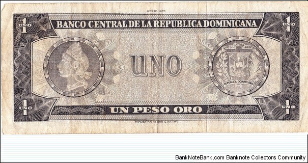 Banknote from Dominican Republic year 1975