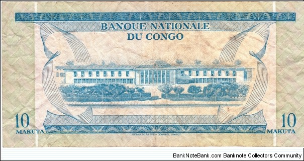 Banknote from Congo year 1967