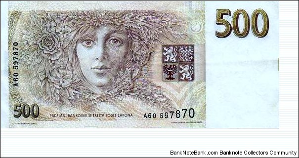 Banknote from Czech Republic year 1993