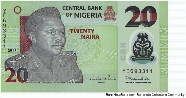 Nigeria 2011 20 Naira. Banknote