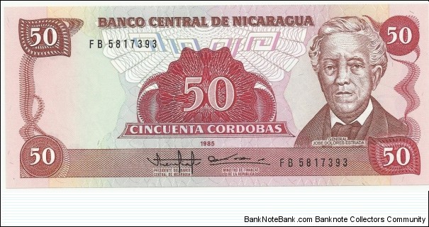 NicaraguaBN 50 Cordobas 1985 Banknote