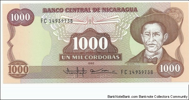 NicaraguaBN 1000 Cordobas 1985 Banknote