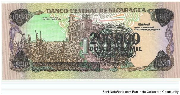 Banknote from Nicaragua year 1990