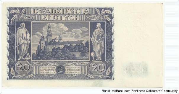 Banknote from Poland year 1936