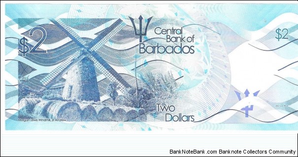Banknote from Barbados year 2013