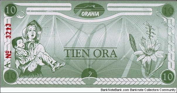 Orania N.D. 10 Ora.

Type 'A'. Banknote