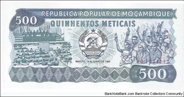 500 Meticais Banknote