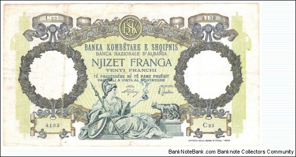 20 Franga(1939) Banknote