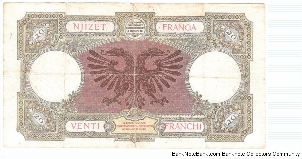 Banknote from Albania year 1939