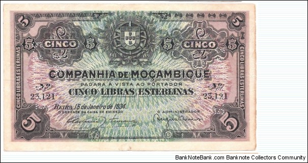 5 Libras Esterlinas(1934) Banknote