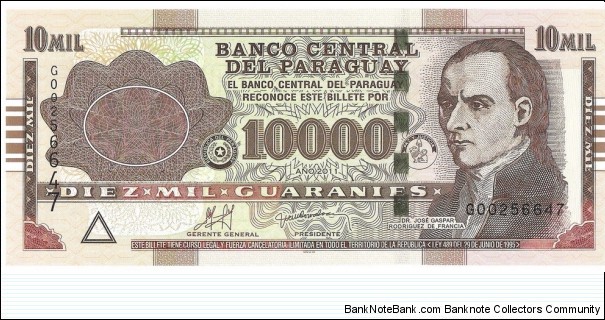 10.000 Guaranies Banknote