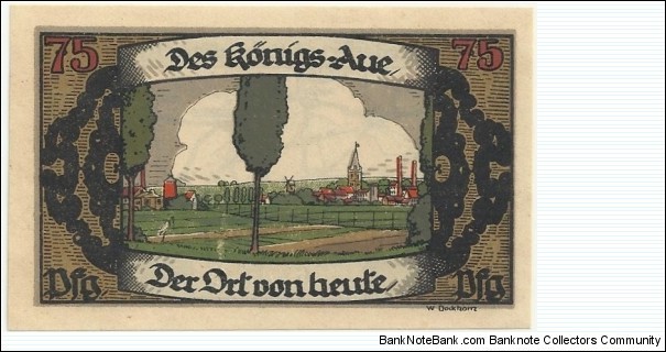 Germany Notgeld-Königs-Aue 75 pfennig ND(1917-1923) Banknote