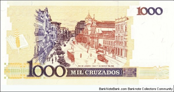 Banknote from Brazil year 1989