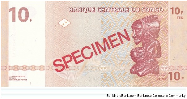 Banknote from Congo year 2003