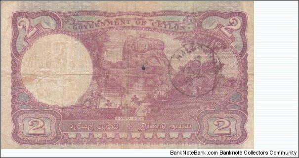 Banknote from Sri Lanka year 1942