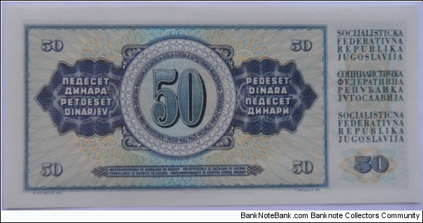 Banknote from Yugoslavia year 1968