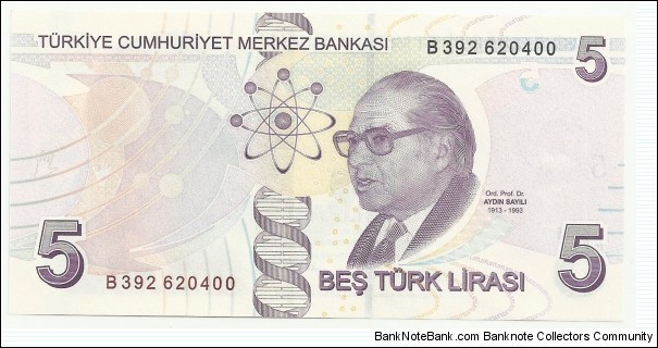 Banknote from Turkey year 2015