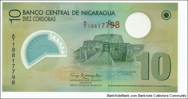Nicaragua 10 Cordobas 2007 Banknote