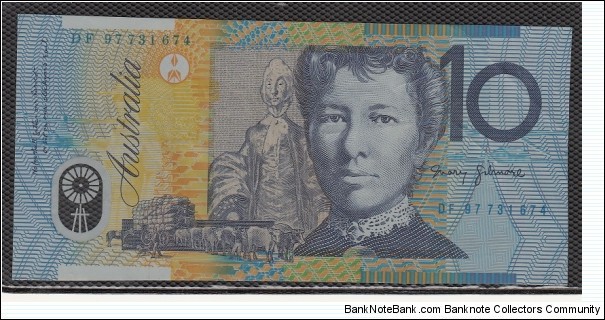 1997 $10 polymer note. DF97 last prefix scarce Banknote