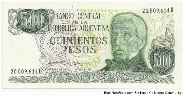 Argentina 500 Pesos ND(1976) Banknote