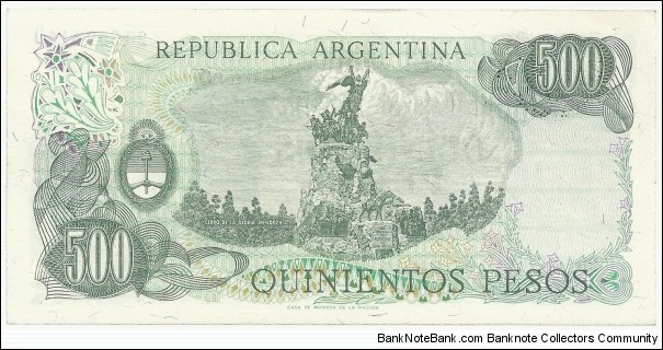 Banknote from Argentina year 1976