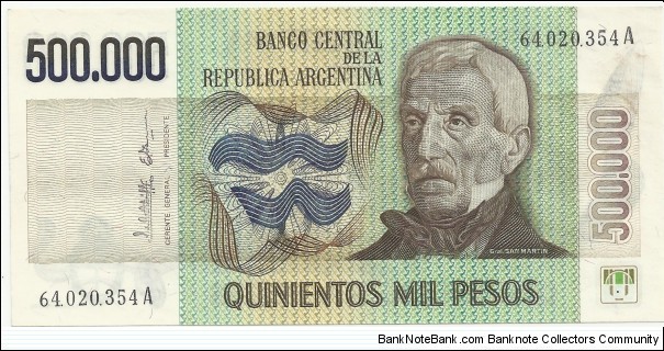 Argentina 500000 Pesos ND(1976-83) Banknote